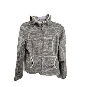 The North Face Women's Heathered Gray Zip-Up Hoodie Cozy Warm 2 Pockets Sz Small